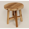 Large Solid Wood Round Stool