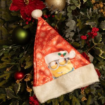 Minion Christmas Santa Festive Hat - Christmas Decoration 