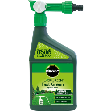 Miracle-Gro Spray & Feed Fast Green Liquid Lawn Food - 1L