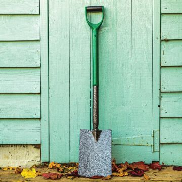 Green & Grey Carbon Steel Garden Digging Spade