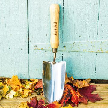 Ash & Steel: Heavy Duty Stainless Steel Garden Hand Trowel with Ash Handle