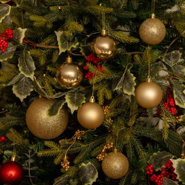 Champagne bauble selection - Pack of 24 - Christmas Tree Decoration