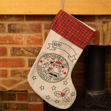 Hessian Christmas Stocking - Christmas Decoration