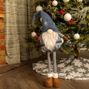 Nordic Blue Standing Gonk - Christmas Home Decor