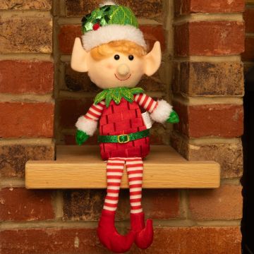 Elf Toy with dangly legs - Christmas Decoration 