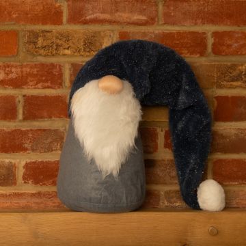 Grey and Blue Christmas Gonk Ornament - Christmas Decoration