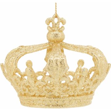 Christmas Tree Decorations - Gold Glitter Crown