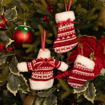 Scandi Outfit Decoration - Pack of 3 - Christmas Tree Decoration