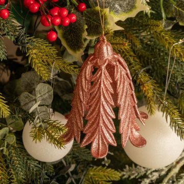 Hanging Light Copper Glitter Bell - Christmas Decoration