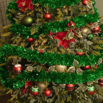 Super Long Green Tinsel - Christmas Tree Decoration Super Long Green Tinsel - Christmas Tree Decoration