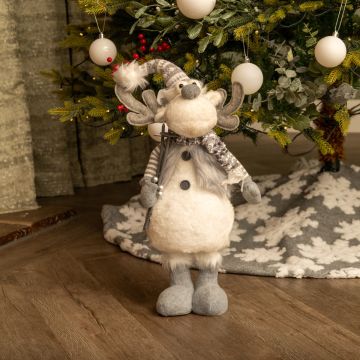 LED Light Standing Grey Reindeer - Christmas Decoration