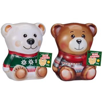 Money Bank Bear Tin filled with Honey Cookies