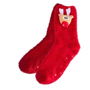 Reindeer Socks Gift House with Chocobombs and Marshmallows