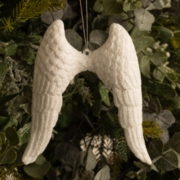 White Angel Wing - Christmas Tree Decoration 