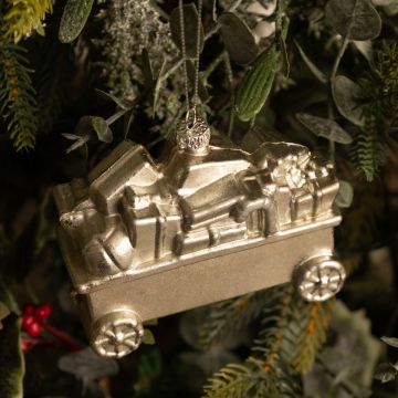 Silver Trailer with Presents - Christmas Tree Decoration 
