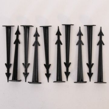 12cm Weed Membrane Pegs (Black) - Pack of 10