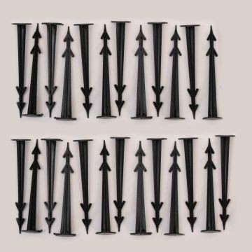 12cm Weed Membrane Pegs (Black) - Pack of 25