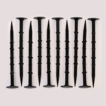 21cm Weed Membrane Pegs (Black) - Pack of 10