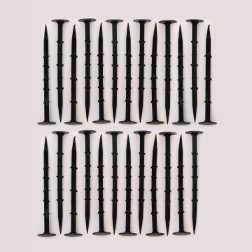 21cm Weed Membrane Pegs (Black) - Pack of 25