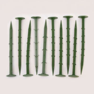 21cm Weed Membrane Pegs (Green) - Pack of 10