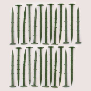 21cm Weed Membrane Pegs (Green) - Pack of 25
