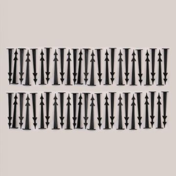 12cm Weed Membrane Pegs (Black) - Pack of 50