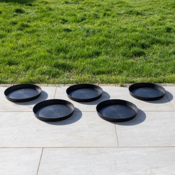 Large Container Saucers - Ideal for Heavy Duty Tree Planter Pots for Patios - Pack of 5