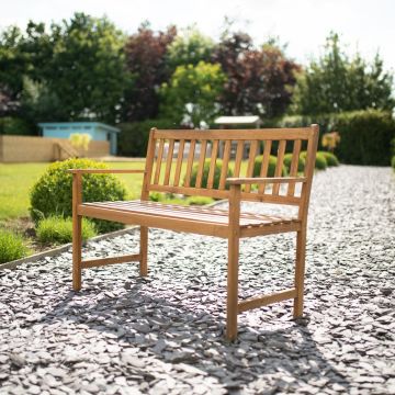 Two Seater Acacia Hardwood Garden Bench