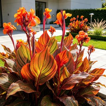 Canna Durban - Amazing Multicolour Foliage - Tropicanna Canna Plant