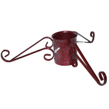 Christmas Tree Stand - Oranate Heavy Duty Mulberry RED Sparkly Stand - 5inch - HEAVY DUTY
