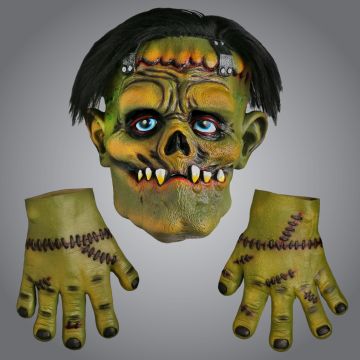 Halloween - Adult Frankenstein Mask & Gloves