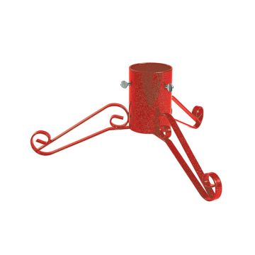 Traditional Christmas Tree Stand in Red - for trees up to 8ft tall