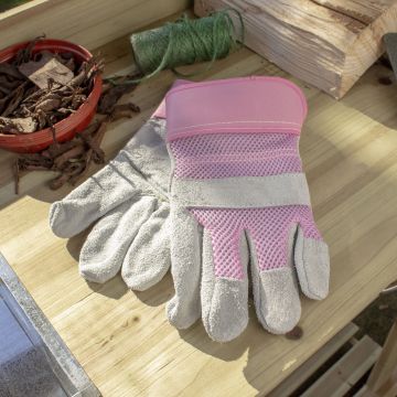 Premium Ladies Gardening Gloves - Pink & Grey