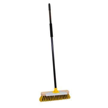 The Bulldozer! Heavy Duty Utility Broom complete with Scraper & Handle