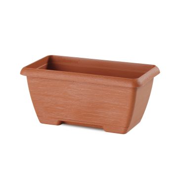 22cm Terracotta Mini Trough with Saucer