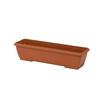 42cm Terracotta Mini Trough with Saucer