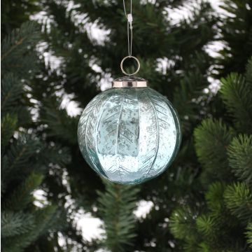 Christmas Tree Decoration -  Ice Blue Metallic Bauble