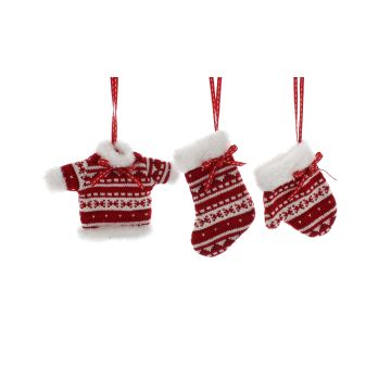 Christmas Tree Decorations - Scandi Outfit Decorations - Pack of 3