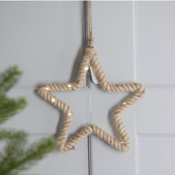 Christmas Tree Decorations - Hanging Rope Star 
