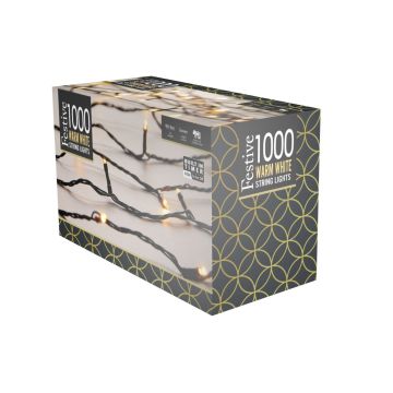 1000 Antique Gold Multifunction Timer String Lights - Christmas Lights