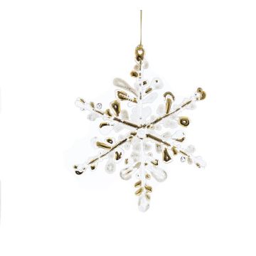 Hanging Gold Snowflake - Christmas Tree Decoration