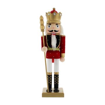 Traditional Nutcracker with Gold Crown - 30 tall - Christmas Decoration