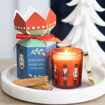 Nutcracker Festive Spice Candle - Christmas Decoration