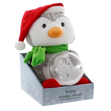 Animated Penguin Christmas Decoration