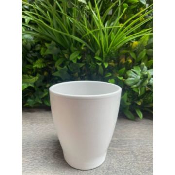 White Glazed Ceramic Pot