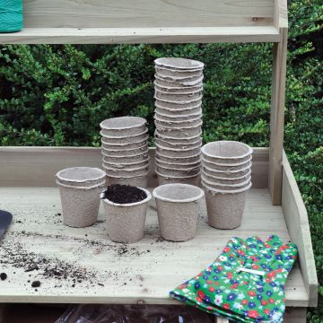 8cm Biodegradable Round Peat Pots - 36 Pack