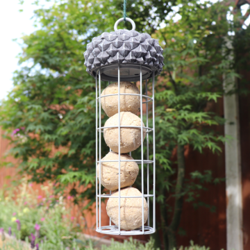 Acorn Design Suet Fat Ball Feeder Grey