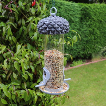 WINTER SALE - Acorn Design Seed Feeder Grey