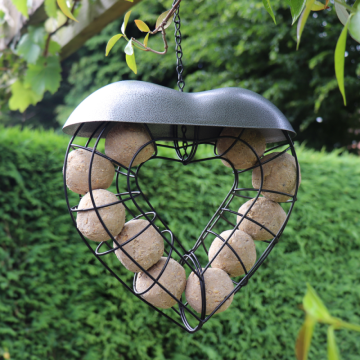 WINTER SALE - Heart Shaped Fat Ball Bird Feeder