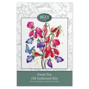 Old Fashioned Climbing Mix - Sweet Pea Flower Seed Packet